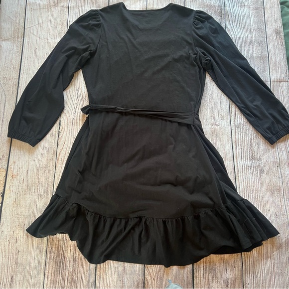 Rebecca Minkoff Josephine Black Ruffled Mini Wrap Tie‎ Dress Women’s Size XL - Picture 11 of 11